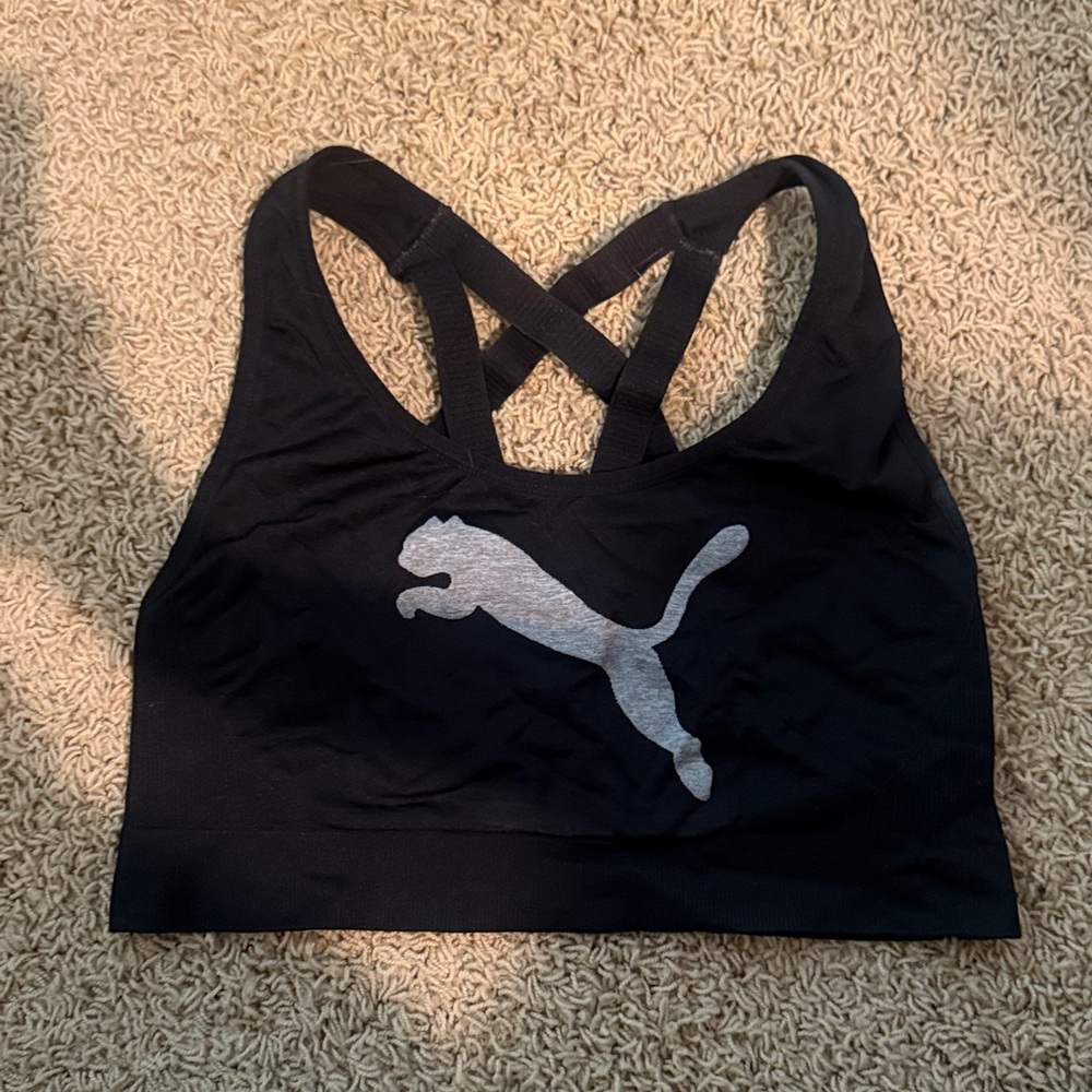 Puma sports Black Strappy Sports Bra